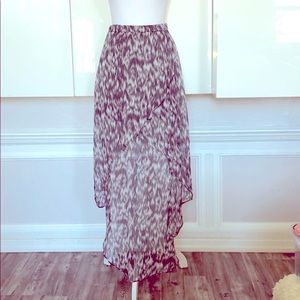 Hi-low Faux-wrap Skirt